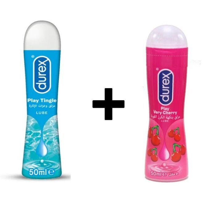 Durex Play Tingle Lubricant 50Ml + Durex Play Very Cherry Lubricant 50Ml   Pure Feel